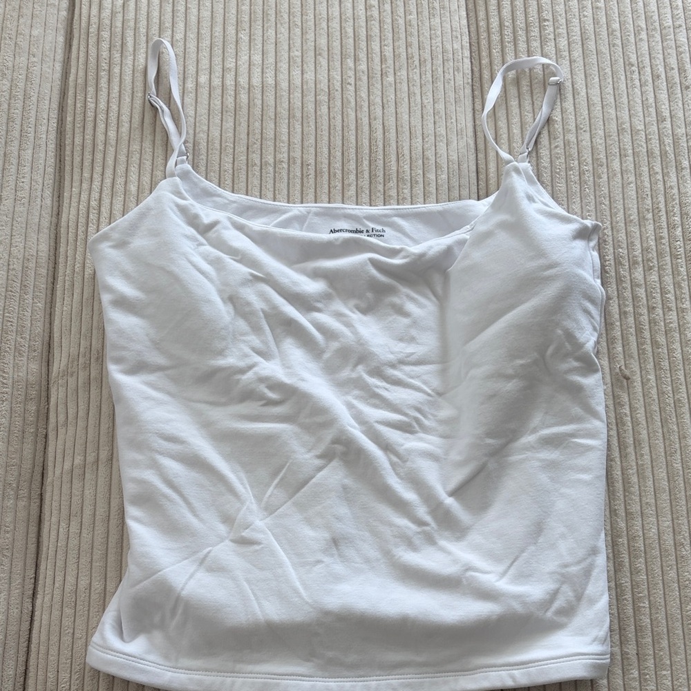 Abercrombie & Fitch White Spaghetti Strap Cami (Bra Free Collection)